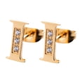 thumbnail image 1 of Aretes Mujer LuckyLy Inicial Letra A Acero Inoxidable Oro 18k Zirconia Cúbica Modelo Tina dorado UNITALLA, 1 of 7