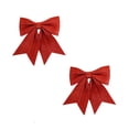 thumbnail image 3 of Lipstore 2 Pieces Christmas Tree Bow Xmas Tree Decor for Backyard Indoor Outdoor Tree Red, 3 of 8
