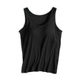 thumbnail image 5 of Sanbonepd Tank Top with Built in Bra for Women Padded Camisole Yoga Workout Tank Tops Slim Basic Undershirt Summer Black, 5 of 7