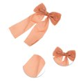 thumbnail image 3 of Unique Bargains 1 Pc Elegant Bow Ribbon Duckbill Hair Clips Hairdo Clip Orange, 3 of 5