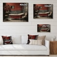 thumbnail image 4 of Designart "Red Modern Bathroom beauty III" Bath & Laundry Print on Natural Pine Wood, 4 of 5