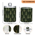 thumbnail image 5 of Yayeee 4 Pack Qtip Holder Bathroom Cotton Swab Canister with Lid Clear Dispenser Set, Hand Drawn Christmas Trees, 5 of 6