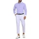thumbnail image 2 of Camisas de vestir formales de manga larga con cuello de colores contrastantes para hombres INSPIRE CHIC XL púrpura, 2 of 5