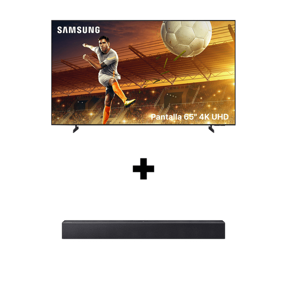 Combo TV Pantalla Samsung 65'' UHD 4K BEF-H + Barra de Sonido 2.0 Ch HW-B400F Negro