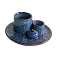 thumbnail image 4 of Quemador de incienso, portavelas, decoración del hogar, chimenea, oficina, regalo, incienso de salvia Azul oscuro, 4 of 9
