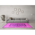 thumbnail image 3 of Ahgly Company Indoor Round Oriental Pink Traditional Area Rugs, 7' Round, 3 of 4