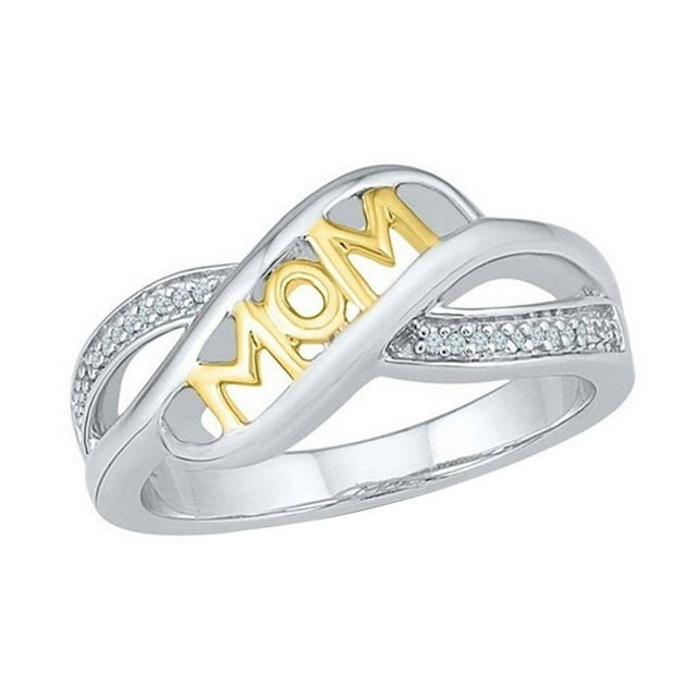 Delicated Mom Letter Rings Women Sparking Rhinestone Hollow out women rings Mother Bithday Christmas Gift Ring