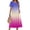 Hot Pink, variant on Summer Dress for Women, Round Neck Pleated Midi Gradient Ombre Midi Sundress, Artistic Gradient Tunic Dress, Fashionable Rainbow Design Women Clothing (Black M)