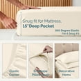 thumbnail image 7 of Casa Platino 100% Cotton Sheets Full Size Bed Sheets - 450 Thread Count 100% Cotton Sheets, 4PC Bed Sheets Full Size, Breathable Full Size Sheets Deep Pocket Set, Hotel Luxury Sheets - Ivory, 7 of 7