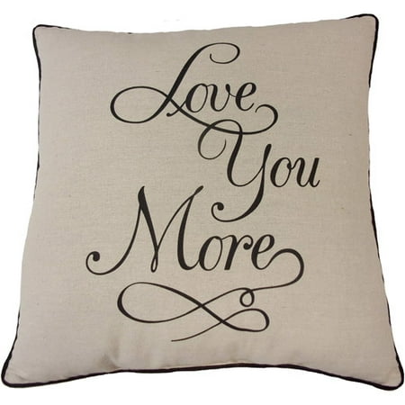 Mainstays Love You More Decorative Throw Pillow, 18