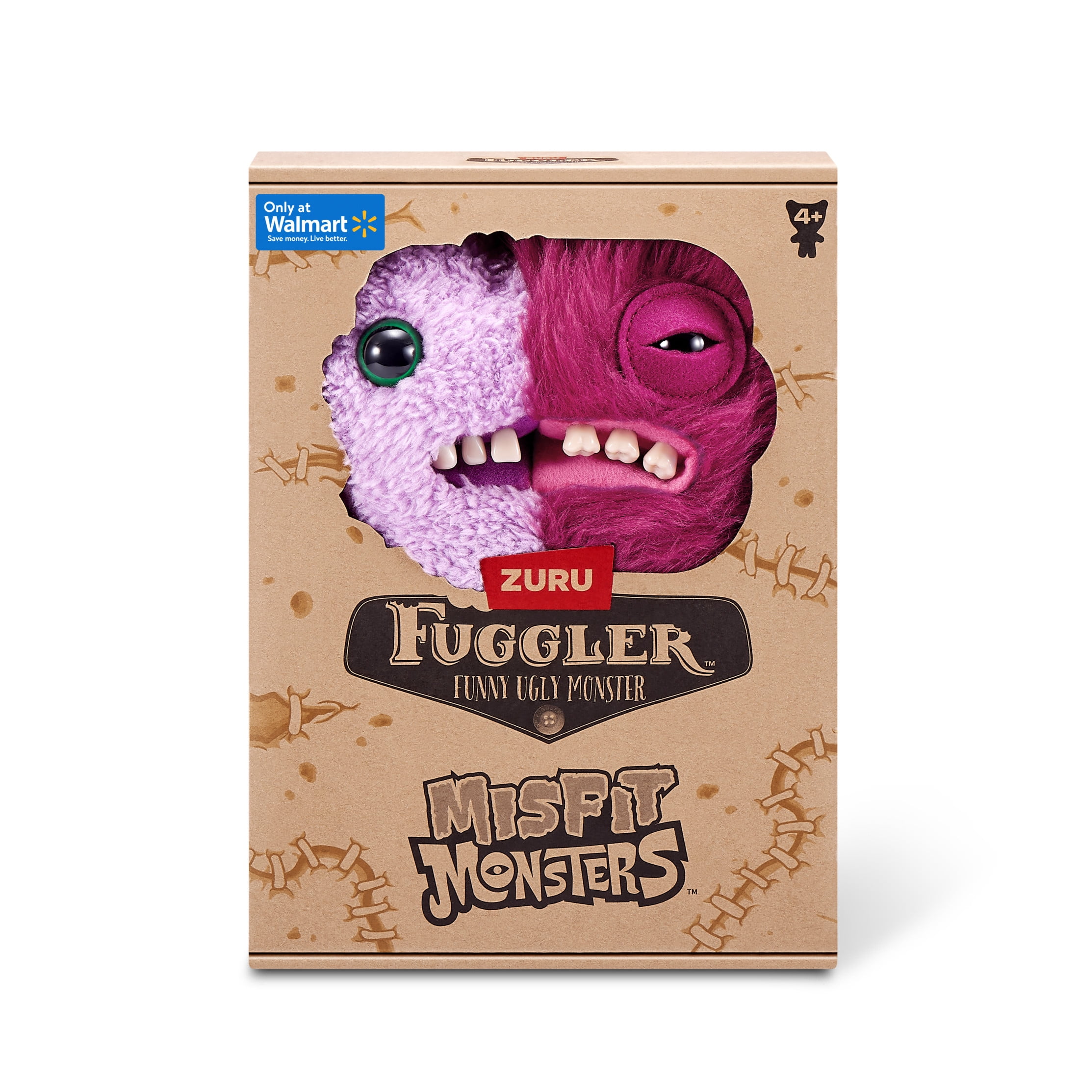 【海外限定】fuggler ぬいぐるみ 日本未発売MisfitMonsters② Fuggler, Misfit Monsters 9 inch, Gaptooth Weirdo Lilac and Red