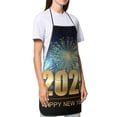 thumbnail image 4 of Pofeuu 2025 New Year 5 Print Aprons with Pockets, Cute Aprons for Kitchen, Cooking, Server, Barber, Chef Apron, 4 of 7