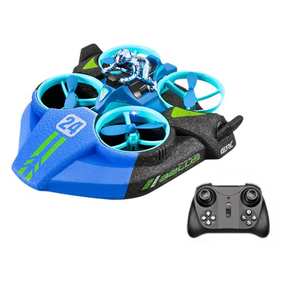 Mini Dron RC con Modo Sin Cabeza, 3 en 1, para Vuelo en , Mar, Aire, 2,4 G, Control Remoto, Cuadricóptero, , Helicóptero RC, Juguetes, Color Verde