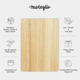 thumbnail image 5 of MakerFlo Rubber Wood Cutting Board Pack of 10, Rectangular Wooden Chopping Block for Kitchen & DIY Crafts, Laser Engraving Blank for UV Printing, UV DTF & Epoxy, Individually Gift Boxed, 5 of 11