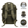 thumbnail image 2 of KAUKKO Canvas Travel Rucksack, Large Capacity Carry On Bag with Shoe Pouch and 15.6 inch Laptop Compartment, Flight Approved Outdoor 40L Luggage Weekender Bag, 12-ARMYGREEN, 2 of 7
