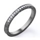 thumbnail image 1 of JeenMata Alianza de Boda de Moissanita Redonda de 0,25 Quilates con Diseño Art Déco Eduardiano Chapada en Oro Negro de 18 K sobre Plata, 1 of 6