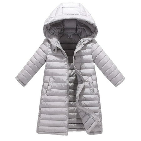 

Uccdo 3-11Y Boys Girls Winter Warm Long Jackets Down Coats Children s Casual School Hooded Puffer Coat Outwear