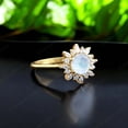 thumbnail image 3 of SHREENATHJEWELRY 5MM / 1.5Ct Vintage Moonstone Wedding Ring- Moissanite Halo Proposal Ring Delicate Gold Engagement Ring Personalized Gift For Wife, 3 of 8