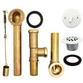 thumbnail image 6 of Westbrass 14" Brass Bathtub Assembly with Trip Lever and Strainer Drain, Powder Coat White, 6 of 17