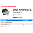 thumbnail image 2 of Front Right Passenger Side Door Lock Assembly - Compatible with 2005 - 2010 Volkswagen Jetta 2006 2007 2008 2009, 2 of 2