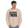 thumbnail image 5 of Funny New Father Real Men Make Twins Men's Crewneck Sweatshirt Brisco Brands 3X, 5 of 6