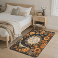 thumbnail image 2 of CURLYOOT Abstract Moon Boho Plant Rug for Living Room Bedroom, 4x6 Ft Washable Area Rug, Non Slip Rugs for Entryway, Large Carpet for Indoor Dining Room, 2 of 7