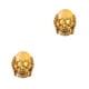 thumbnail image 1 of Advancent Decoración de fiesta blanca debe tener luces de calavera brillantes de Halloween exquisita decoración de fiesta de resina no escuchar no escuchar con lámpara 2Conjunto, 1 of 6