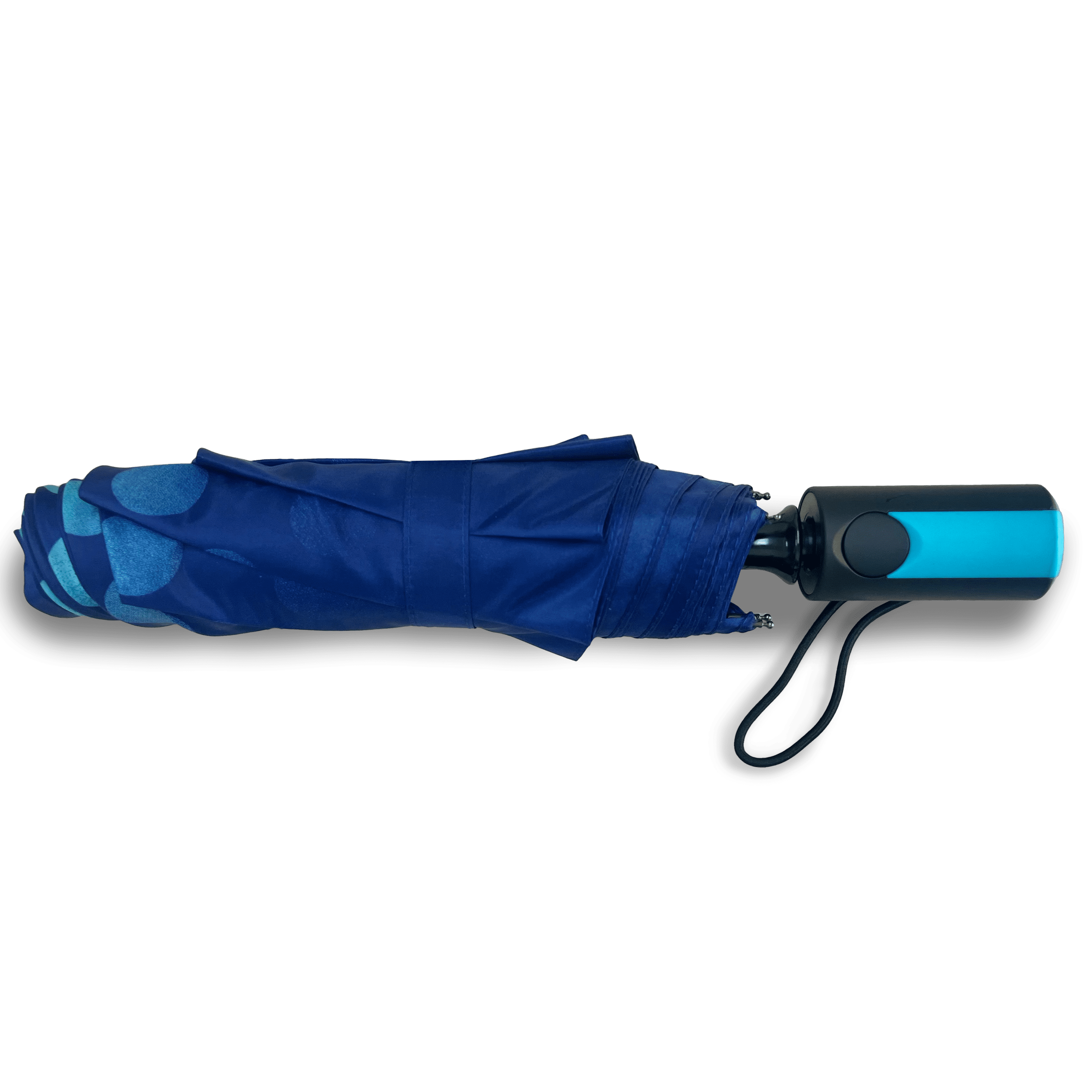 Weather Station Oversize Deluxe Automatic Rain Umbrella Blue Dots