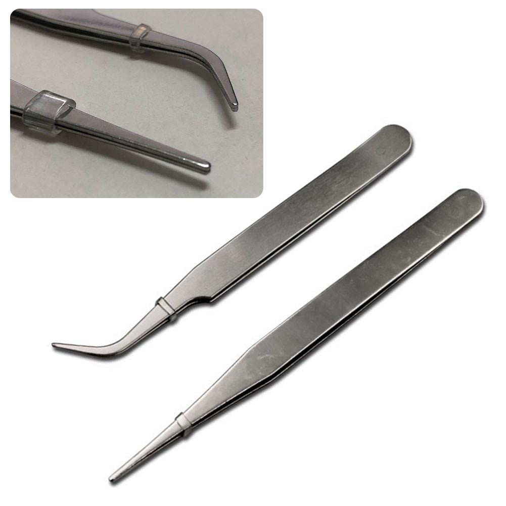 Chendee 2Pcs Stainless Steel Mini Tweezers Dismantling