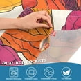 thumbnail image 4 of Yayeee Kitchen Valance Rod Pocket 54" x 18" Living Room Window Curtain, Purple Hand Drawn Floral, 4 of 6