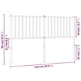 thumbnail image 4 of vidaXL Durable Metal Headboard for Full Size Beds, Easy Assembly, Modern Style White, 4 of 8