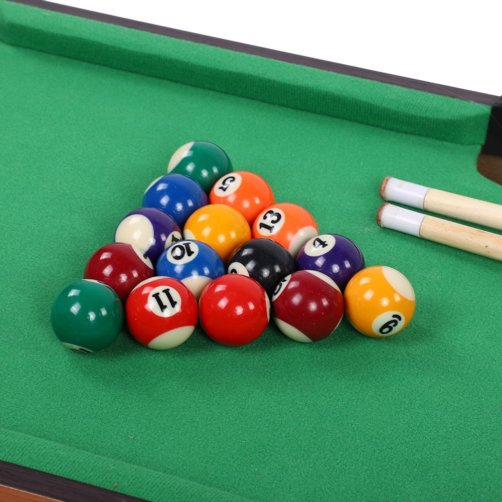 Mini Pool Table Children Kids Snooker Billiards Set Cues Balls for Indoor Sports 