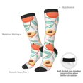 thumbnail image 6 of Fotbe Peach print Women's Men's Novelty Crew Socks Cotton Socks Knee High Socks for Walking,Running,Nurses,Pregnancy, 6 of 8