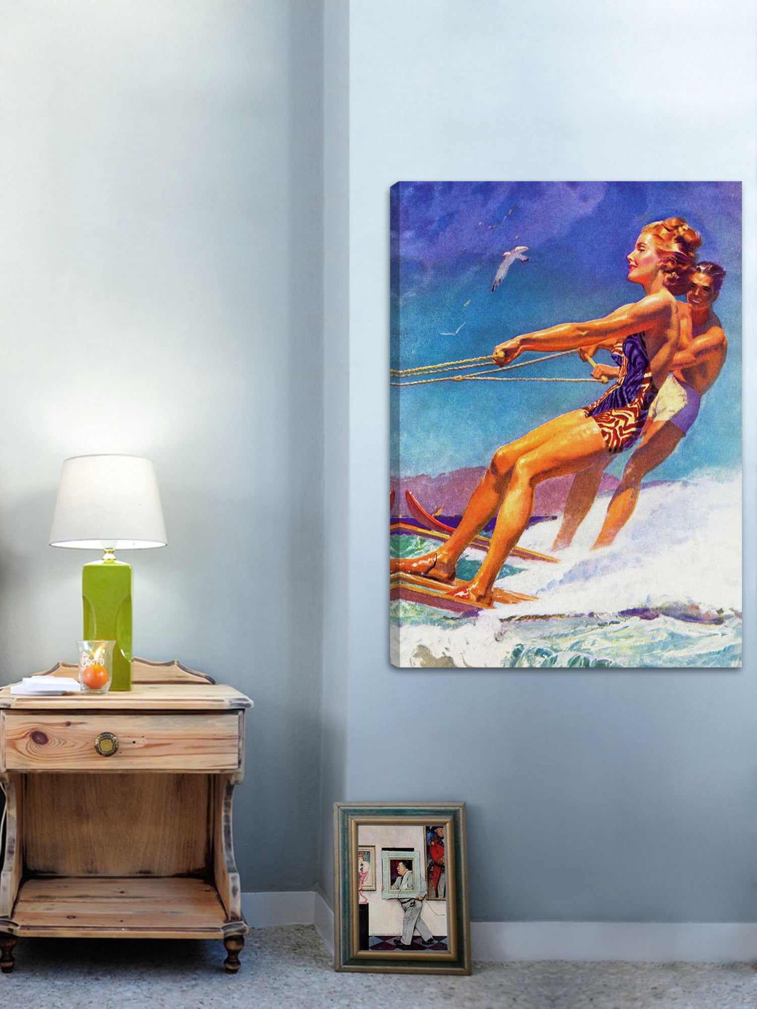 Marmont Hill Water Skier by McClelland Barclay Painting Print on Canvas