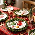 thumbnail image 6 of ShaoXinWan Christmas Decorations Indoor Outdoor, Brightly Printed Disposable Yearly Tableware Collection, Party Dinnerware Set for Yearly Dinner Gathering, 6 of 6