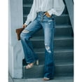 thumbnail image 6 of SOMER Jeans for Women High Waisted Ripped Flare Distressed Bell Bottom Jeans Vintage Wide Leg Stretch Jeans, 6 of 8
