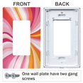 thumbnail image 3 of Yayeee Rocker Switch Wall Plate 3-Gang 6.5"x4.6" Home Decorative Outlet Cover, Swirling Lines, 3 of 6