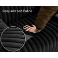 thumbnail image 4 of Power Reclining Sectional Sofa with Wireless Charger,5-Seater Faux Fur Sectional with Recliners,Hidden Cup Holders,Storage Console,USB & Type-C Ports,Black, 4 of 9