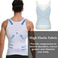 thumbnail image 5 of QRIC 2 Pack Men Slimming Body Shaper Vest Chest Compression Shirts Abs Abdomen Slim Tank Top Undershirt Shapewear Tank Top for Men, 5 of 8