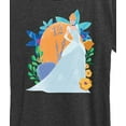 thumbnail image 3 of Disney Princess - Cinderella And Florals - Women's Short Sleeve Graphic T-Shirt, 3 of 5