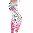 thumbnail image 6 of Fesfesfes Ladies Hot Stamping Patent Faux Leather Pant Loose Sweatpants, 6 of 6