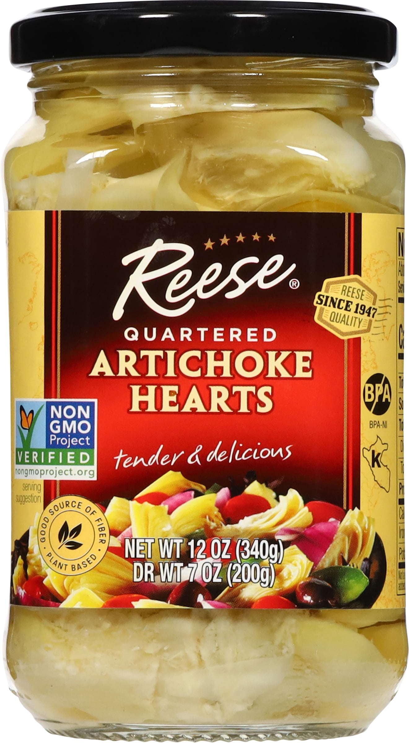 Reese Quartered Artichoke Hearts 12 oz