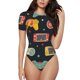 thumbnail image 1 of Balery Retro Video Game Body de cuello redondo de manga corta para mujer Tops de manga corta Tops básicos-X-Large, 1 of 7