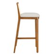 thumbnail image 5 of Bar Stool Chair Barstool, Ivory White, Fabric, Wood, Rattan, Bar Pub Cafe Bistro Dining Kitchen Hospitality Restaurant, Modern Contemporary, HB37099, 5 of 9
