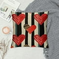 thumbnail image 2 of PHYHOO Hello Valentine's Day Decorative Throw Pillow Covers, Black White Stripes Porch Outdoor Home Decor, Wedding Farmhouse Couch Cushion Case White, 2 of 5