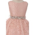 thumbnail image 2 of Big Girl Flower Girl Dress Hi-Low Style Lace Allover Blush 16 MBK360, 2 of 4