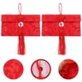 thumbnail image 3 of 2 piezas de sobres rojos de año nuevo chino con estampado de oro brocado bolsillos rojos, 3 of 5