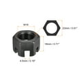 thumbnail image 2 of Uxcell M16x1.5mm Hexagon Slotted Nut, Grade 4.8 Carbon Steel Hex Castle Nuts, Black, 10Pack, 2 of 6
