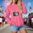 thumbnail image 6 of Leey-World Flag Vintage 250 Years American 1776 2026 250th USA Birthday T-Shirt 4th Of July Shirt for Women(Hot Pink,L), 6 of 9