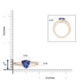 thumbnail image 4 of ANGARA Natural Split Shank Trillion 1.8 ct Tanzanite Engagement Ring in 14K Rose Gold for Women (Size-8mm) | December Birthstone, Anniversary, Jewelry Gift for Women | Natural Tanzanite Ring, 4 of 9